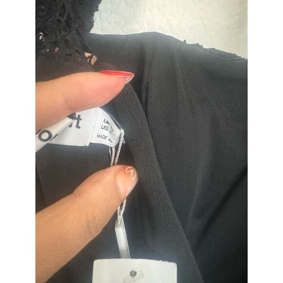 Self-Portrait Tie-neck Mini Dress in Black UK12/US8 - Picture 9 of 11